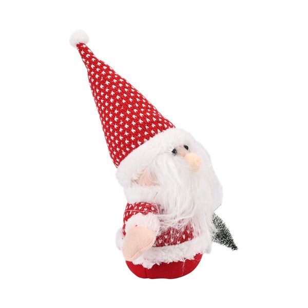 Weihnachtsmann mit LED lichter und Tannenbaum, 25 cm, 3AAA (nicht inkl.), Rot image number 4