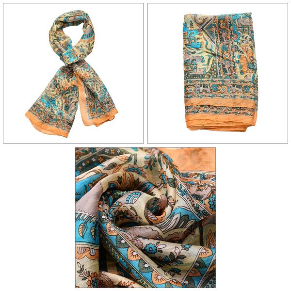 Seiden Schal, orange image number 6