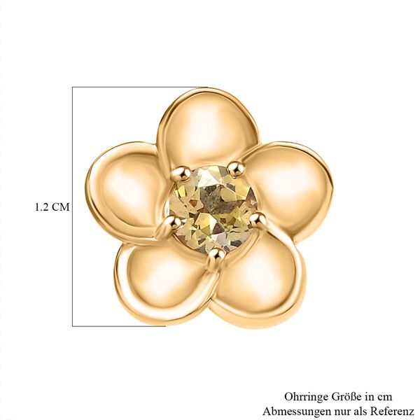 AA natürliche, goldener Tansanit Ohrringe - 0,62 ct. image number 6