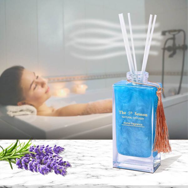 The 5th Season - 150ml Reed Diffuser Lufterfrischer in Geschenkbox mit k&uuml;nstlicher Blume - Blau (Beautiful Love Fragrance) image number 2
