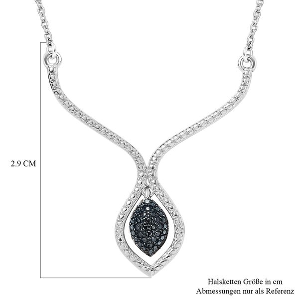 Halskette mit blauen Diamantakzenten, 45cm image number 6