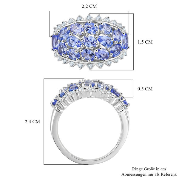 D'Joy Tansanit Ring 925 Silber rhodiniert (Größe 18.00) ca. 2,90 ct image number 7