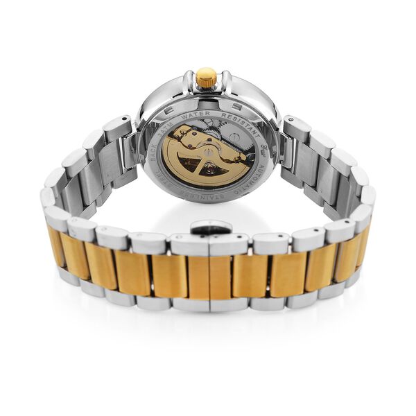 GENOA - Uhr mit Automatikwerk Dandong und Zifferblatt in Ros&eacute;rosa, luxuri&ouml;ses Design, bicolor image number 7