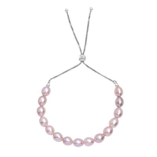 AA Lavendel Perle Armband ca. 26.75 cm 925 Silber rhodiniert image number 0