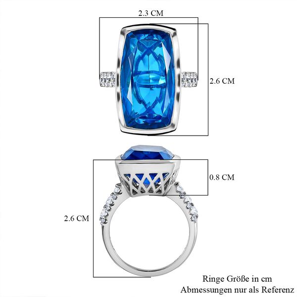 Karibik Quarz und Zirkon Ring - 17,77 ct. image number 7