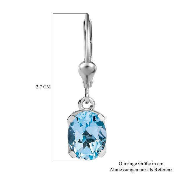 Himmelblaue Topas Ohrringe - 4,27 ct. image number 6