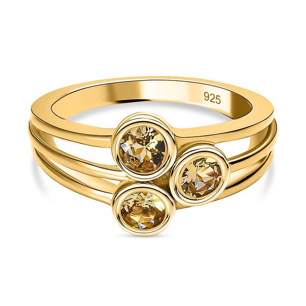 AA natürlicher, goldener Tansanit-Ring - 0,75 ct. image number 0