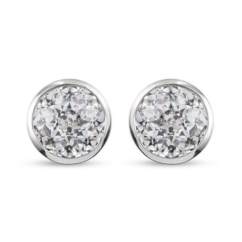 LUSTRO STELLA Hergestellt mit Feinster ZIRKONIA Ohrstecker 925 Silber platiniert