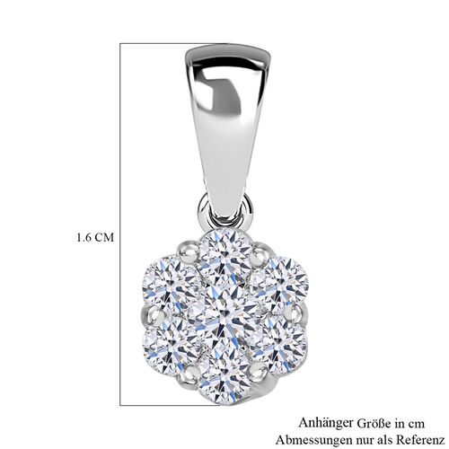 LUXURIANT DIAMOND- SI Labor Diamant Anhänger, 925 Silber platiniert - 0,51 ct. image number 5
