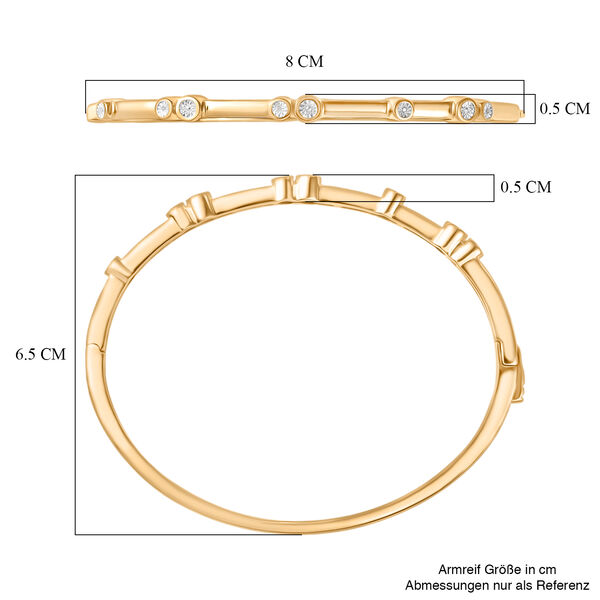 EverTrue 19cm Armreif mit Diamantakzenten in Goldton image number 5