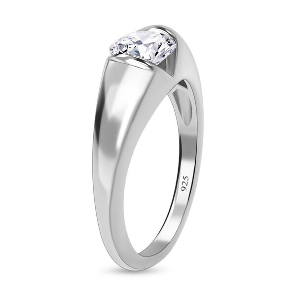 Moissanit Solitär Ring in platiniertem Silber - 0,76 ct. image number 23