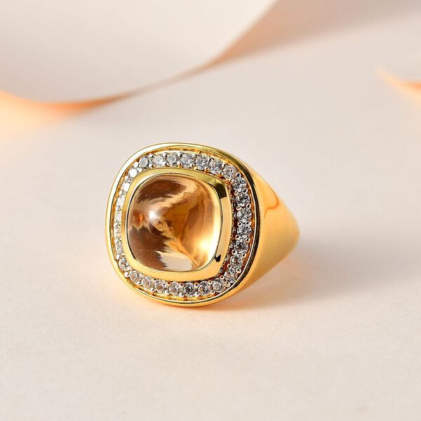 AA Citrin und Zirkon Ring - 8,89 ct. image number 2