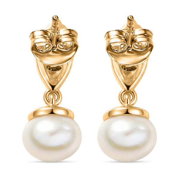 EVER TRUE S&uuml;&szlig;wasser Perle (7-7.5 mm), Peridot Zirkonia Ohrringe Nickelfreies Messing image number 4