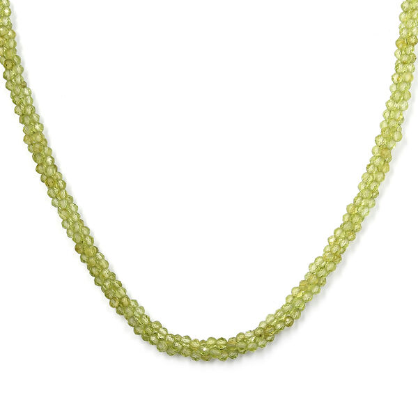 Natürliche Peridot-Halskette, 50 cm, 925 Silber ca. 104,89 ct image number 4