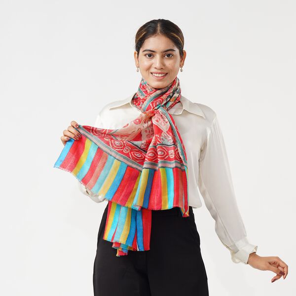 LA MAREY Schal aus 100% Premium-Kaschmir mit Digitaldruck, 70x200 cm, mehrfarbig image number 5