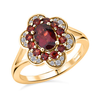 EverTrue Mosambik Granat und Zirkon Ring - 1,72 ct.