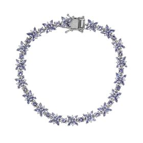 Tansanit und Zirkon Armband
