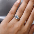 Espirito Santo Aquamarin und Diamant Ring 925 Silber platiniert  ca. 1,77 ct image number 2