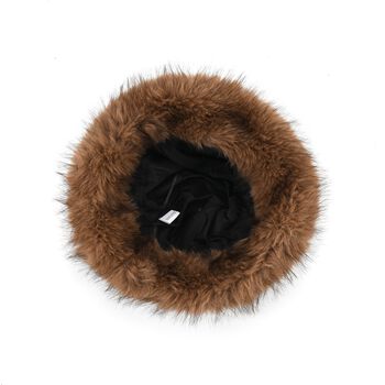 Kunstfell-Bucket-Hut, Einheitsgr&ouml;&szlig;e, Hellbraun