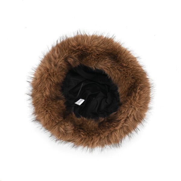 Kunstfell-Bucket-Hut, Einheitsgröße, Hellbraun image number 3