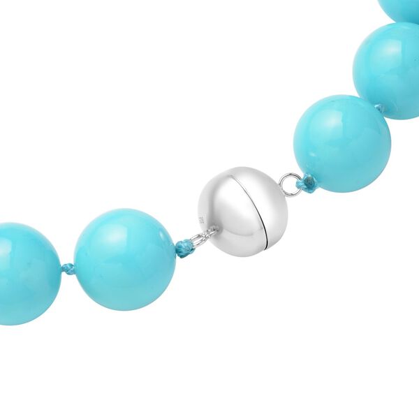 T&uuml;rkisfarbene Muschelkernperlen-Halskette - 890 ct. image number 3