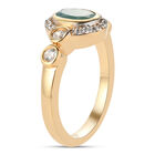 Grandidierit und Zirkon Ring 925 Silber vergoldet  ca. 1,11 ct image number 4