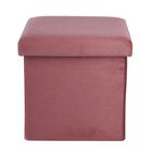 Faltbare Aufbewahrungsbox, als Hocker geeignet, 31x31x31cm, Rosa image number 0