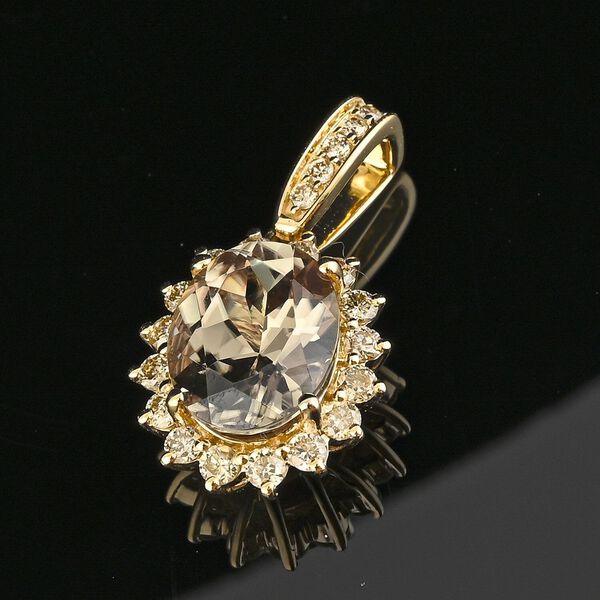 AAA Turkizit, Weißer Diamant Schmuckset 417 Gold, 750 Gold ca. 2,45 ct. image number 1