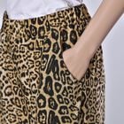 Jersey Hose für Damen mit ausgestelltem Saum, Leopardenmuster, Braun image number 5