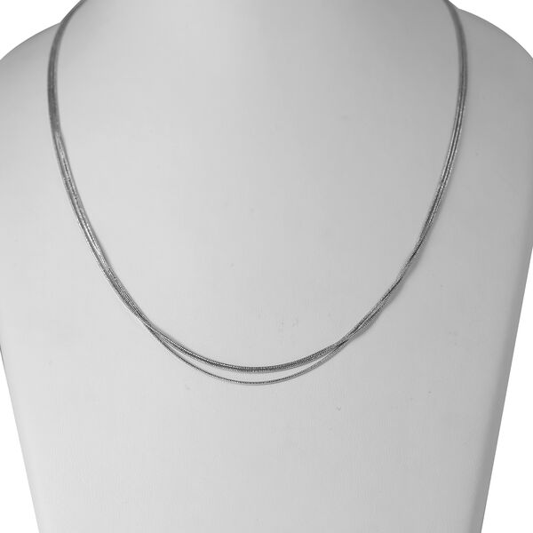 MULTI LINES SILK SNAKE 925 Silber rhodiniert Halskette ca. 65 cm ca. 9,51g