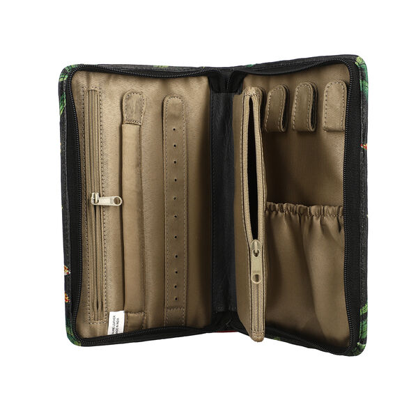 Sukriti handbemalter Schmuck Organizer, Tiger-Muster, Größe 21,5x12,5x3 cm image number 5