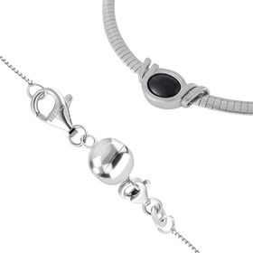 Austauschbare Multi-Edelstein-Halskette und 3er-Set Magnetverschluss