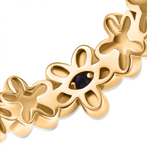 GP Italian Garden Kollektion- Floraler, emaillierter Kanchanaburi blauer Saphir Ring image number 8