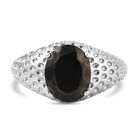 Elite Shungit Ring 925 Silber platiniert  ca. 1,61 ct image number 0