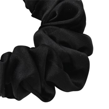 LA MAREY 2er-Set Scrunchies aus 19mm 100% Maulbeerseide, Schwarz