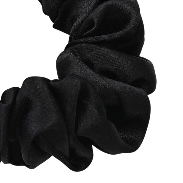 LA MAREY 2er-Set Scrunchies aus 19mm 100% Maulbeerseide, Schwarz image number 4