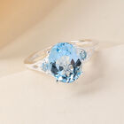Himmelblauer Topas Ring 925 Silber  ca. 3,06 ct image number 1