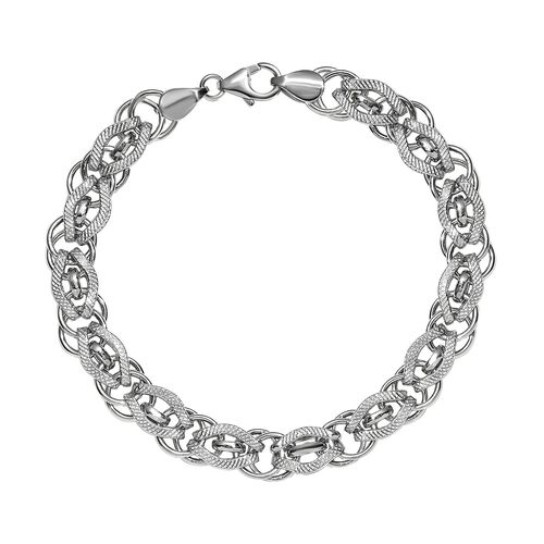 Designer inspiriertes Armband, 925 Silber platiniert ca. 19 cm ca. 15,00g image number 0