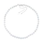 Weiße Jade Halskette ca. 45 cm 925 Silber rhodiniert ca. 208.95 ct image number 0