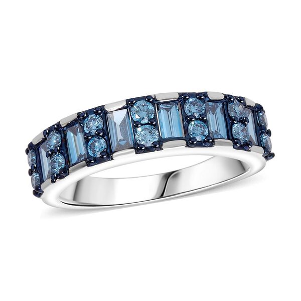 LUXURIANT SGL zertifizierter SI-GH Labor blauer Diamant Ring - 1 ct. image number 0