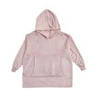 Flauschiger Flanell Hoodie mit großer Tasche, 96x89cm, rosa image number 0