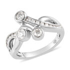 88 Facetten Moissanit Ring 925 Silber platiniert  ca. 0,63 ct image number 3