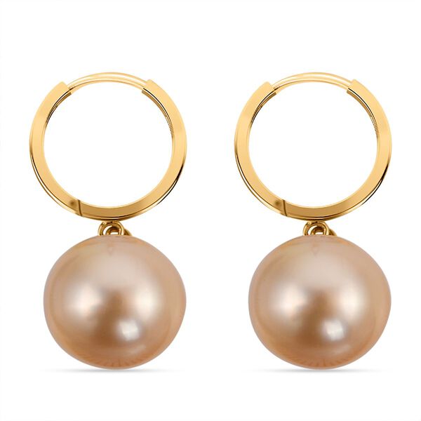 ILIANA AAA 10-11 mm goldene S&uuml;dseeperlen-Ohrringe image number 5