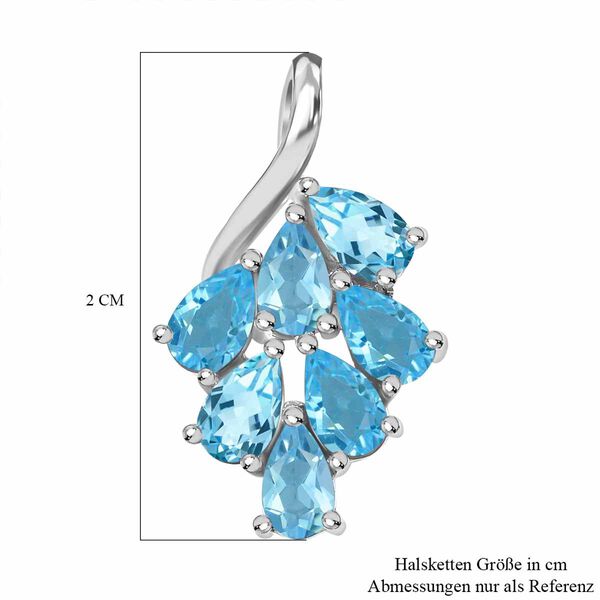 Himmelblauer Topas-Anh&auml;nger, 925 Silber ca. 1,80 ct image number 6