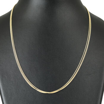 MULTI LINES SILK SNAKE 925 Silber vergoldet Halskette ca. 65 cm ca. 9,72g