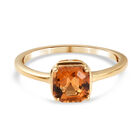 Madeira Citrin Solitär Ring 925 Silber vergoldet (Größe 16.00) ca. 1,04 ct