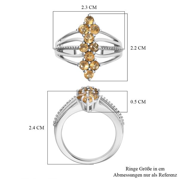 Citrin Ring Messing (Gr&ouml;&szlig;e 17.00) ca. 1,06 ct image number 6