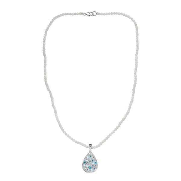 D'Joy Regenbogen Mondstein und Multi-Edelstein Anh&auml;nger mit 45cm Kette - 128,33 ct. image number 4