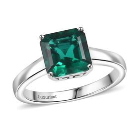 AAA Lab Grown Smaragd Ring 417 Gold (Größe 17.00) ca. 2,50 ct