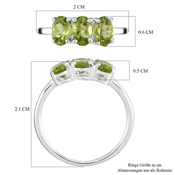 Nat&uuml;rlicher Peridot Ring, 925 Silber (Gr&ouml;&szlig;e 16.00) ca. 1,37 ct image number 7
